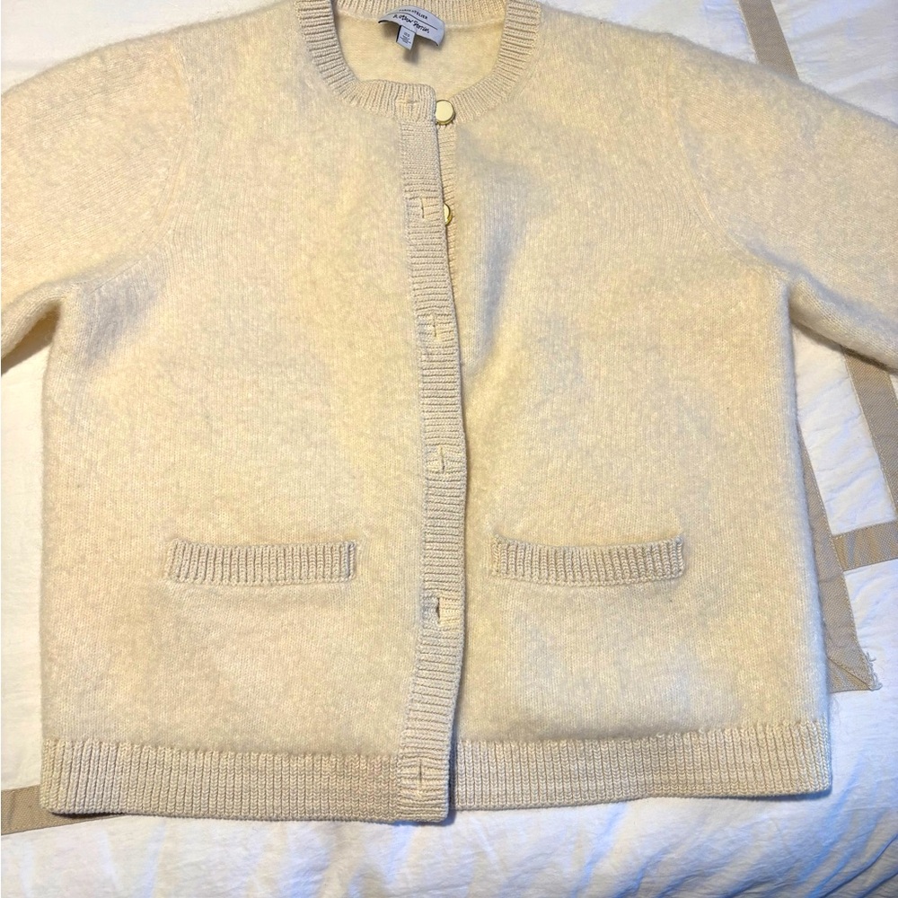 & Other Stories Fuzzy Knit Cardigan M